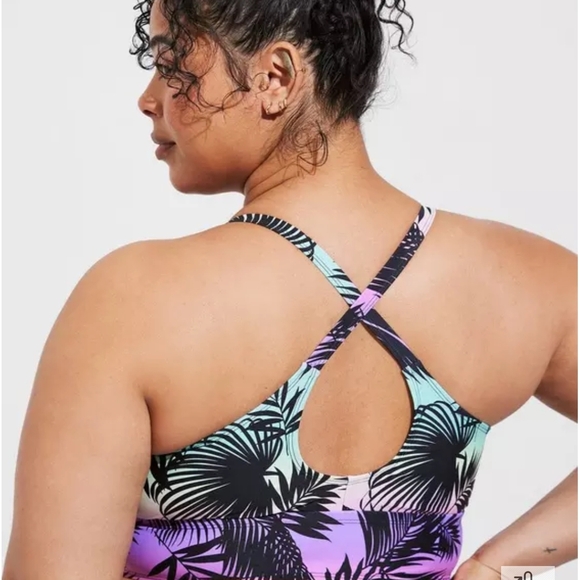 TORRID Wire-Free Bra Racerback Bikini Top Size 2/DD - Picture 6 of 7